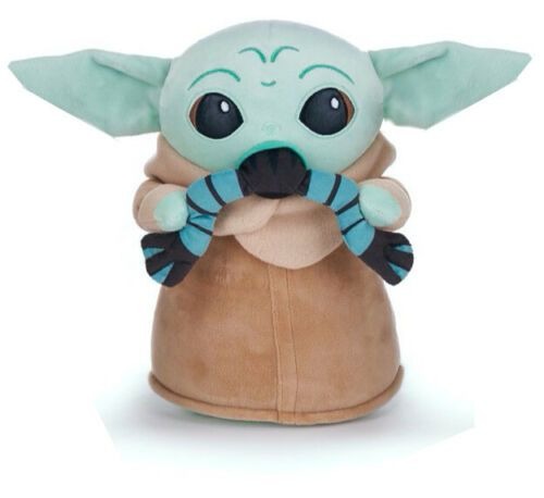 Baby Yoda Grogu Eating Frog Plush Star Wars The Mandolorian